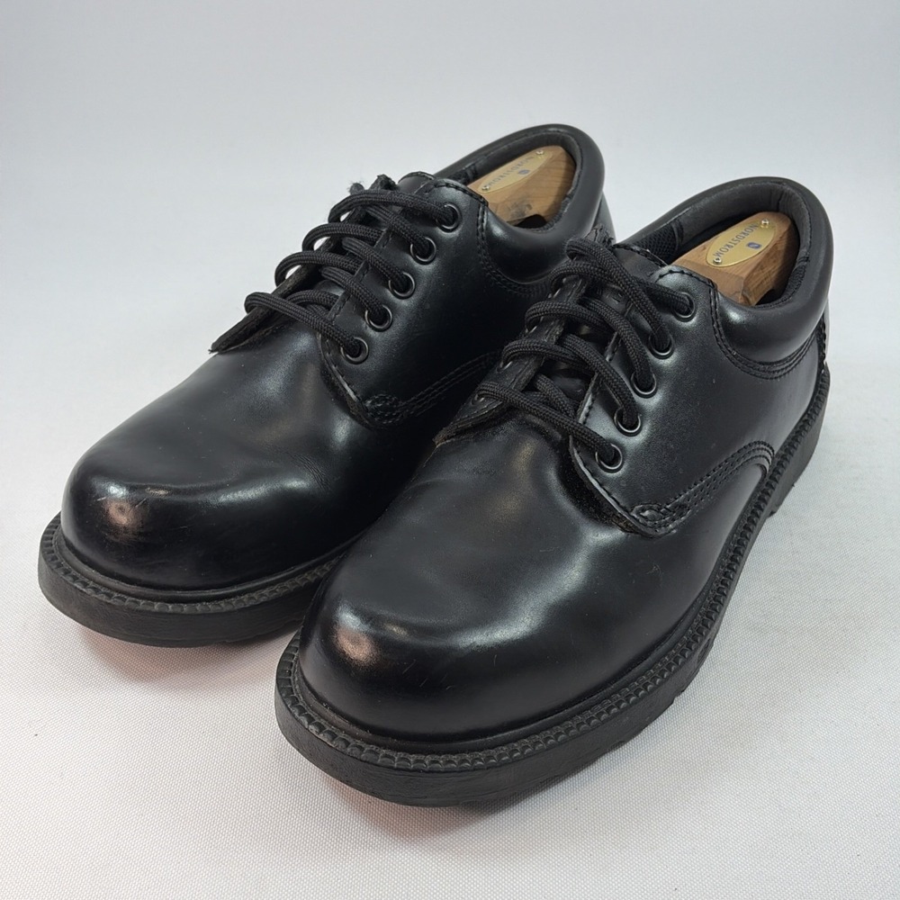 Skechers 4296 Oxford Shoes Black Men's Size 9 Plain Toe Slip Resistant